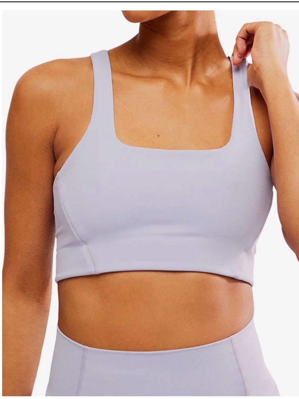 FP Movement by Free People Lilac Square-Neck Sports Bra